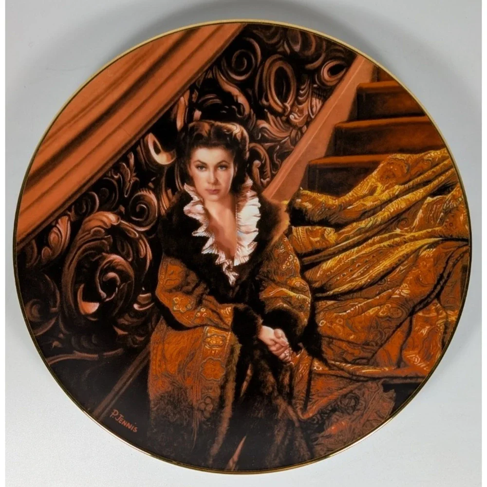 Bradford Exchange Gone With The Wind Waiting For Rhett Plate 1991 COA